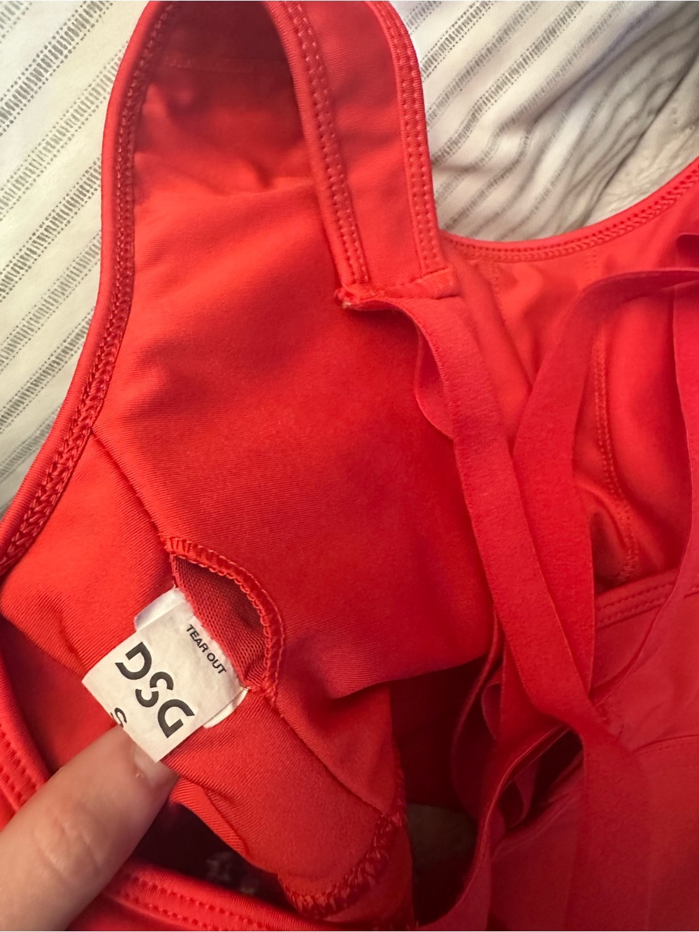 DSG Red Racerback Sports Bra - Picture 4 of 6